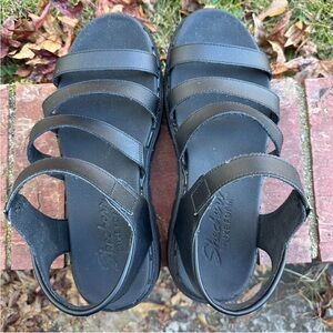 Skechers Women's Black Strappy Sandals